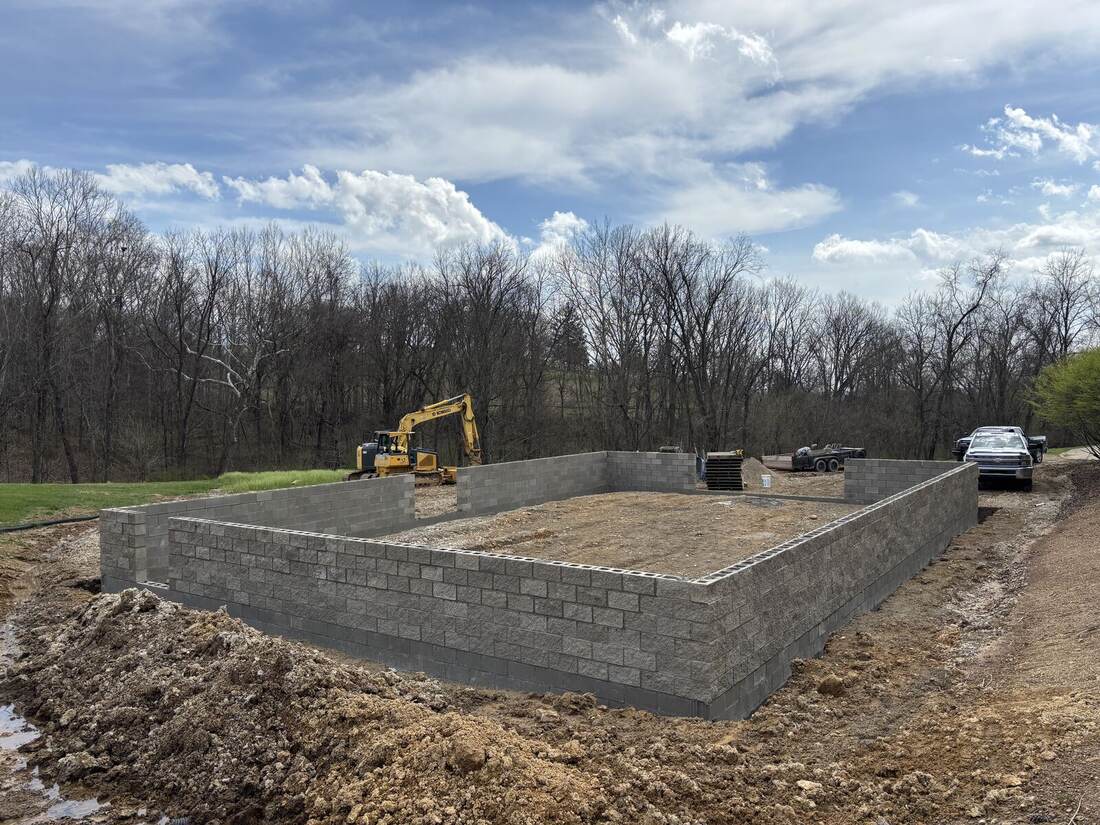 New foundation walls ready for framing